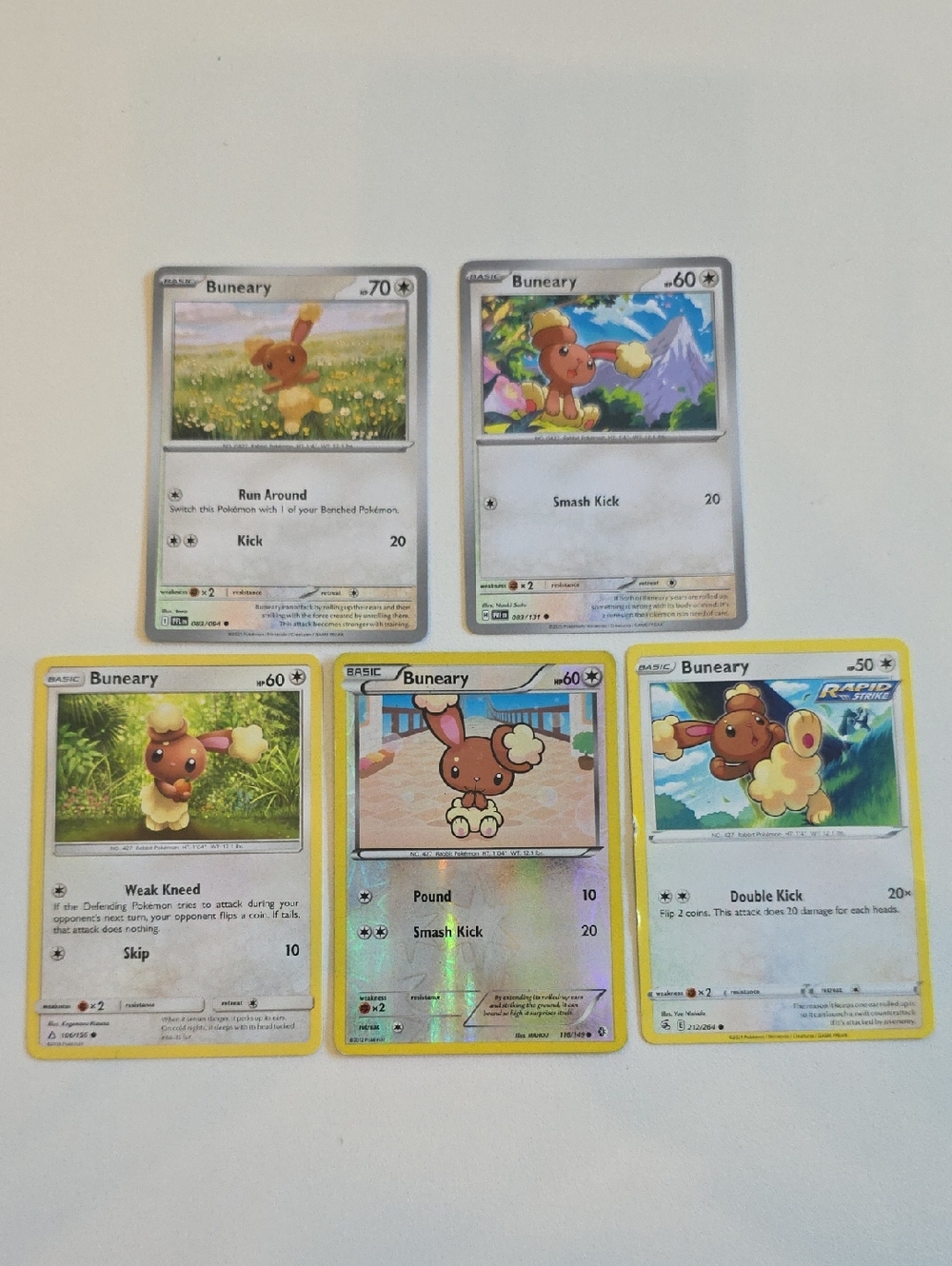 Pokemon Buneary And Buneary Holo Card Lot